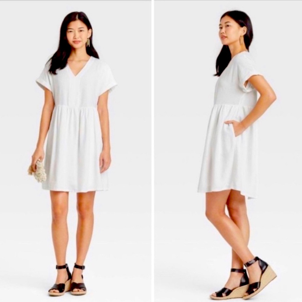 Universal Thread White Linen Dress